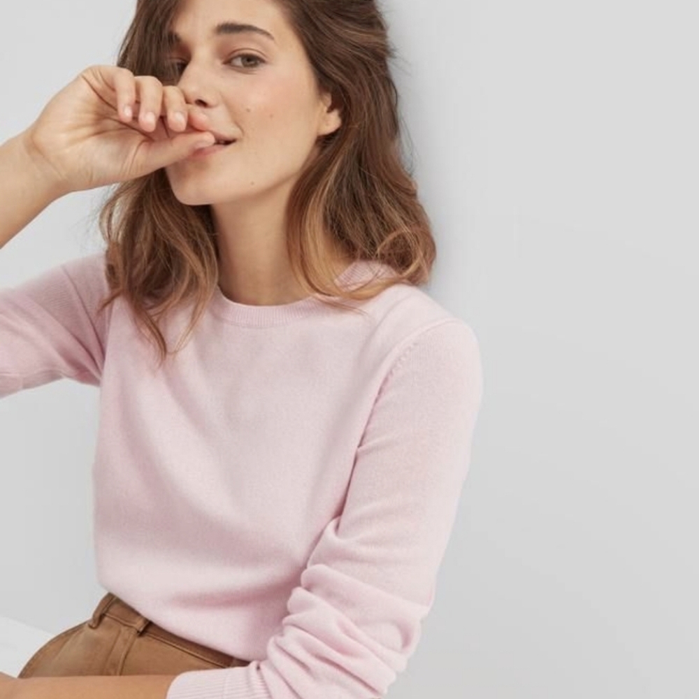 Everlane Pink The Cashmere Crew Size L